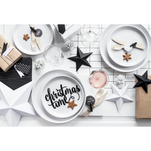 Bele 3D papirnate zvezde za obešanje – set 6 kosov, DIY dekoracija