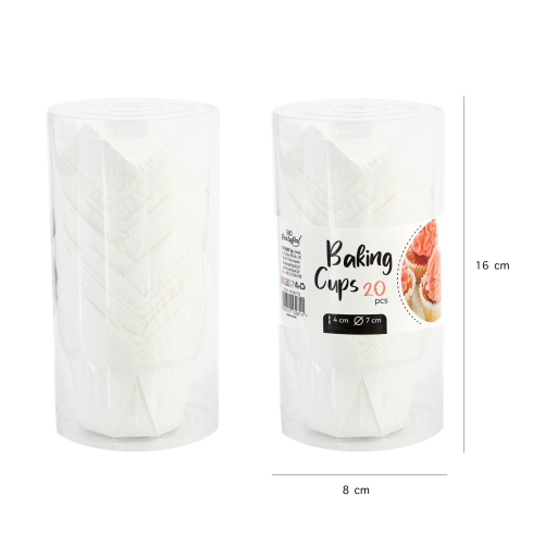Fehér muffinpapírok, 20 db Fehér muffinpapírok, 20 db
