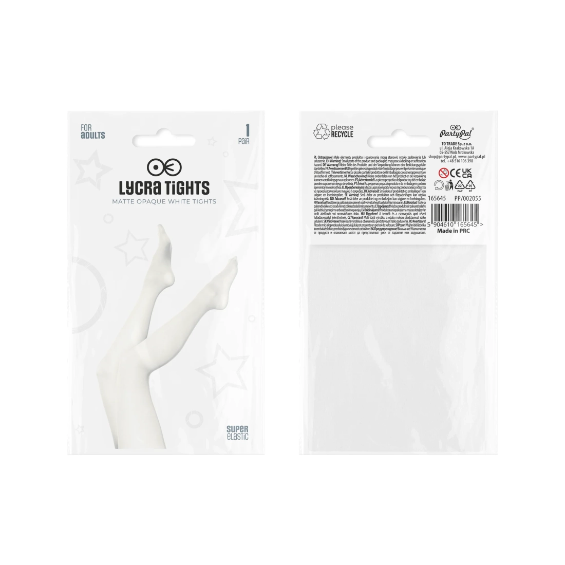 Bijele čarape za karneval i party