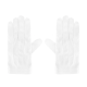 Biele rukavičky na kostým a párty 23 cm
