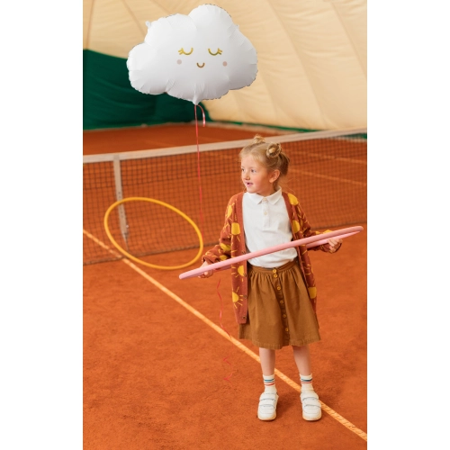 Balon folie alb Nor cu față, 51 x 35,5 cm