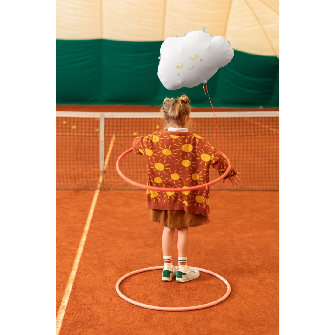 Balon folie alb Nor cu față, 51 x 35,5 cm