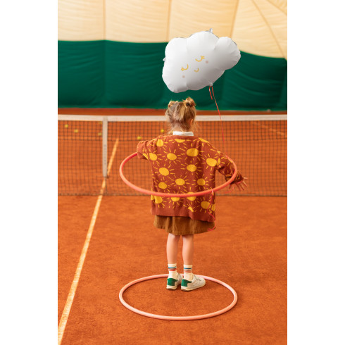 Fehér fólia lufi Felhő arcocskával 51x35,5 cm