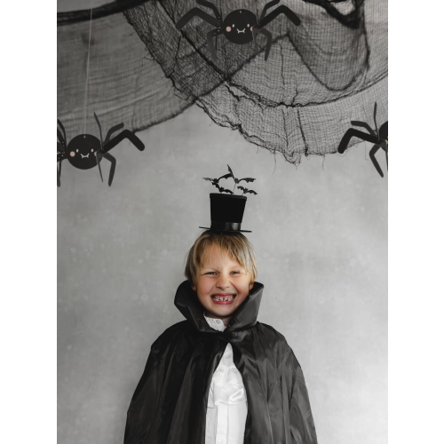 Bentiță de Halloween cu joben negru și lilieci 19x26 cm