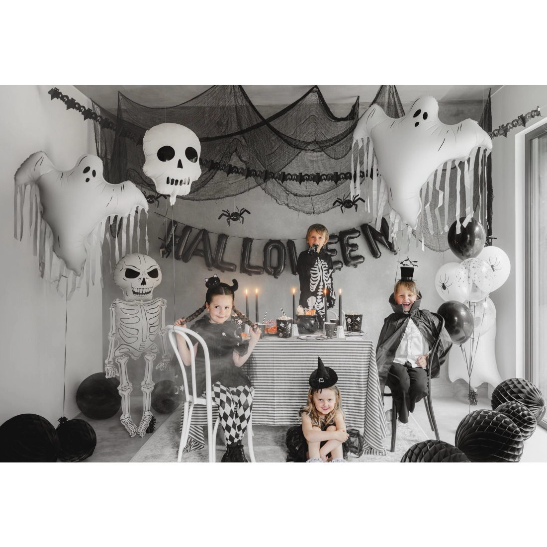 Cerchietto Halloween con cilindro nero e pipistrelli 19 x 26 cm