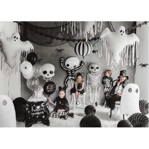 Naglavni trak za noč čarovnic s črnim pajkom, 19 × 32 cm, kosmat