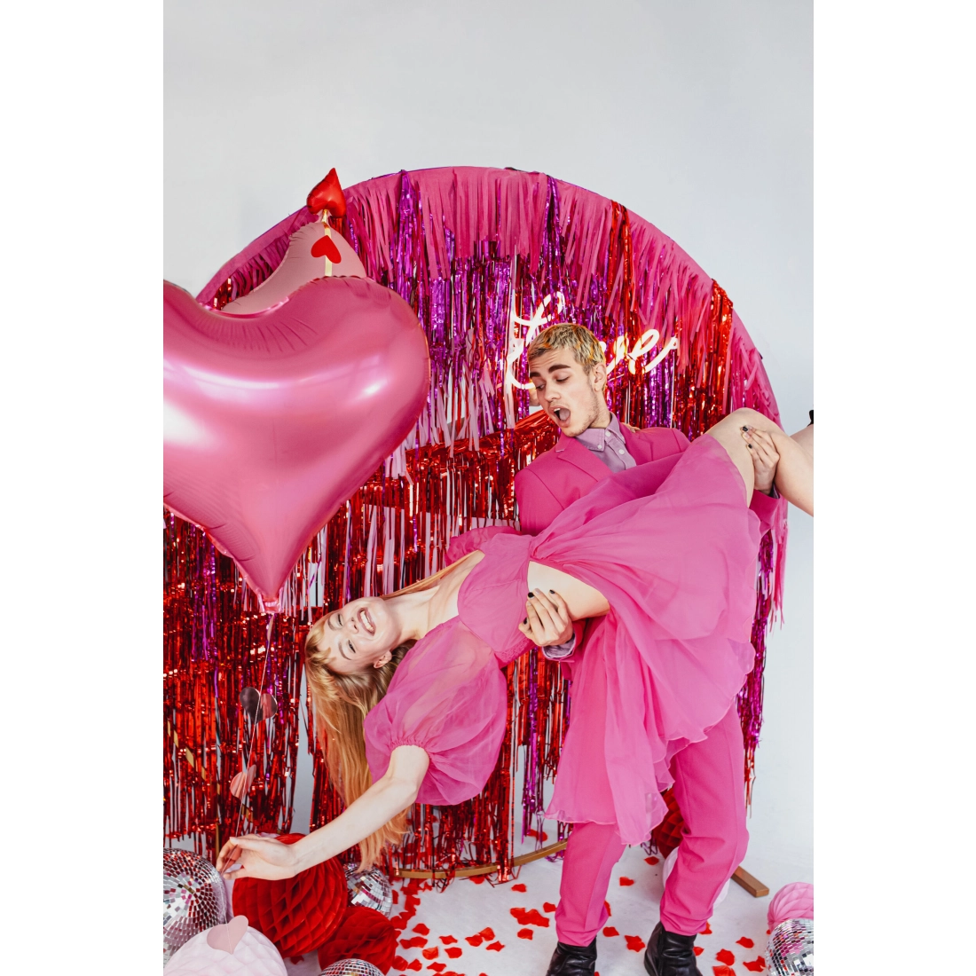 Draperie roșie lucioasă pentru petrecere, 90x250 cm – decorațiune pentru evenimente