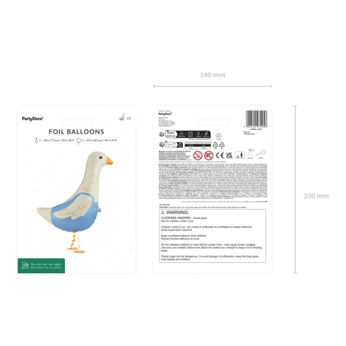 Hodajući folijski balon guska, mix boja