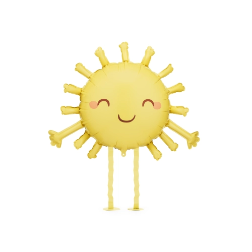 Chodiaci fóliový balón Slniečko 91x77 cm – žltý, na hélium