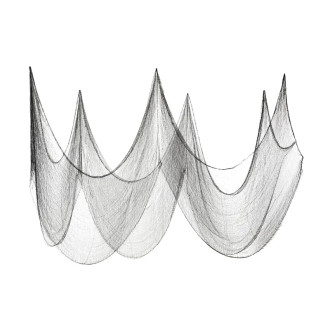 Črna dekorativna poliestrska mreža 0,72 × 9,8 m za notranjo in zunanjo uporabo