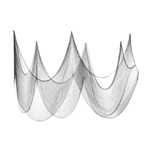 Čierna dekoračná sieťovina z polyesteru 0,72×9,8 m na interiér aj exteriér
