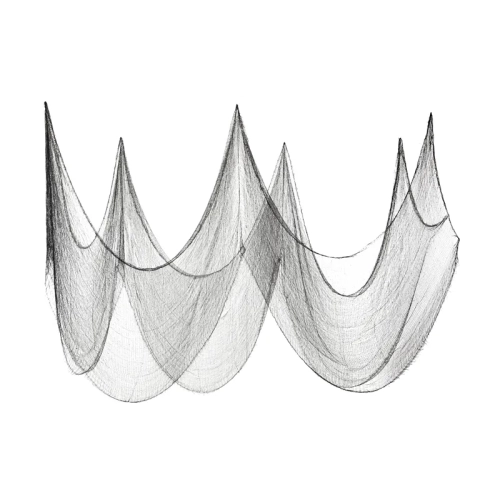 Fekete dekoratív poliészter háló 0,72×9,8 m beltérre és kültérre