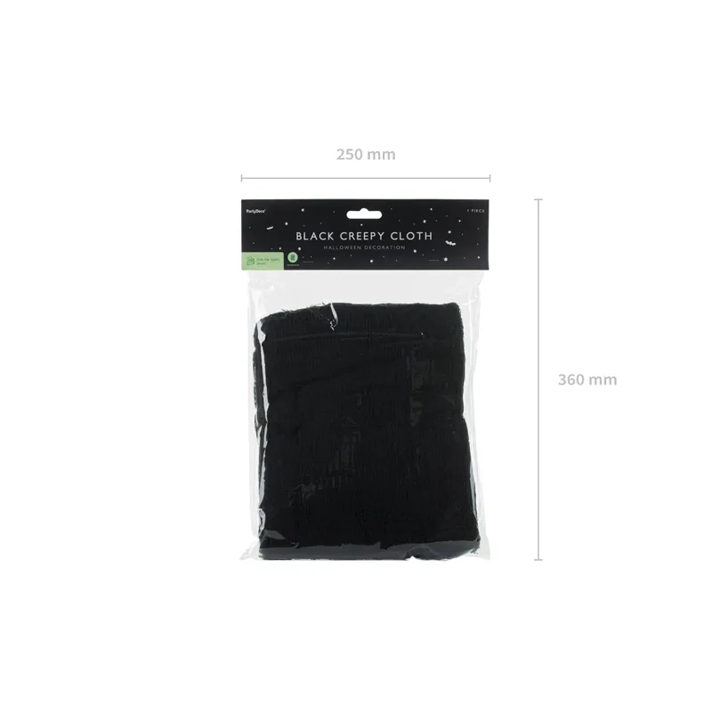 Plasă decorativă neagră din poliester 0,72×9,8 m pentru interior și exterior