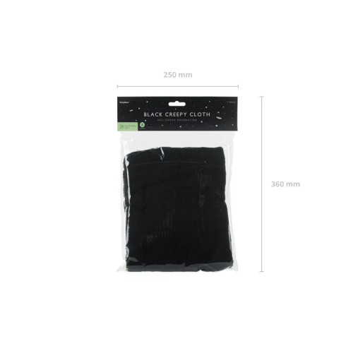 Črna dekorativna poliestrska mreža 0,72 × 9,8 m za notranjo in zunanjo uporabo