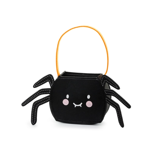 Geantă neagră din fetru pentru Halloween, în formă de păianjen, 35x18x8 cm