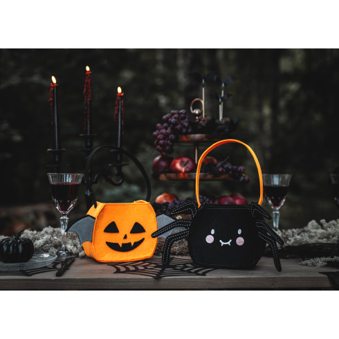 Črna filcna halloween torba v obliki pajka, 35x18x8 cm