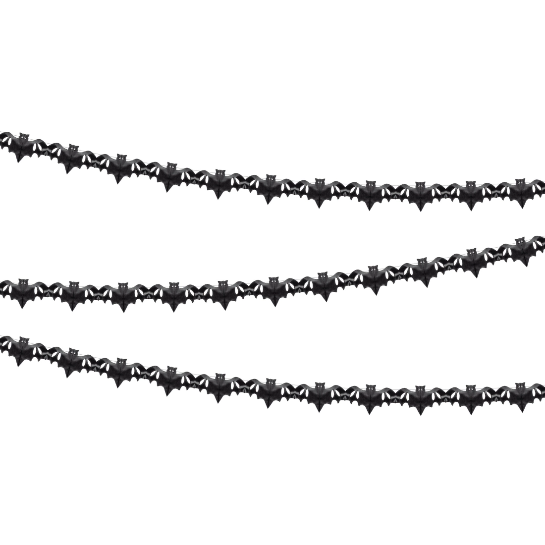 Fekete papír denevér girland 4 m – Halloween dekoráció