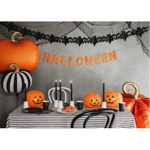 Črna papirnata girlanda netopirji 4 m – dekoracija za noč čarovnic