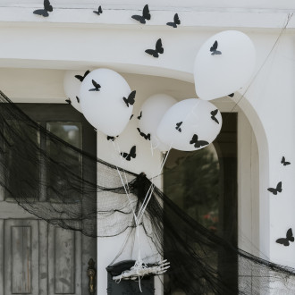 Črni papirnati metulji za na steno – 30 kosov, 3 velikosti, dekorativni komplet