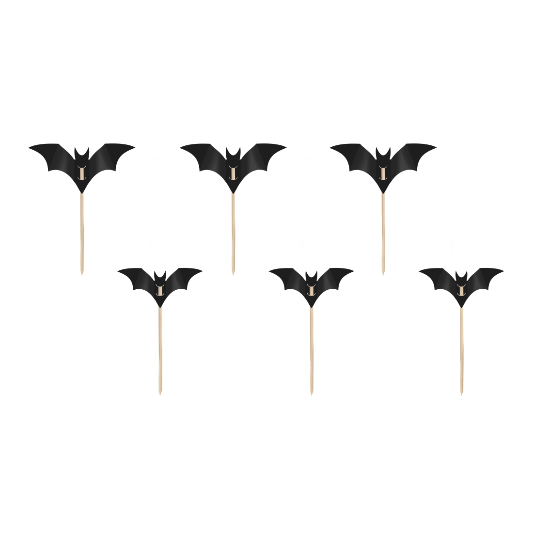 Decoruri negre din hârtie pentru brioșe, lilieci, 6 buc – decorațiune de Halloween