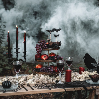 Črne papirnate zastavice za mafine Netopirji, 6 kosov – Halloween dekoracija