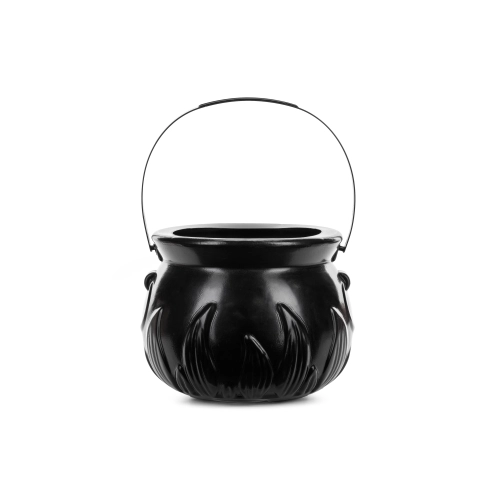 Fekete dekorációs boszorkányüst Halloweenre, 18 x 13,5 cm