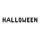 Fekete fólia lufi „HALLOWEEN” felirattal, 280 cm – partidekoráció