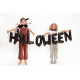 Fekete fólia lufi „HALLOWEEN” felirattal, 280 cm – partidekoráció