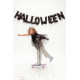 Fekete fólia lufi „HALLOWEEN” felirattal, 280 cm – partidekoráció