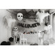 Fekete fólia lufi „HALLOWEEN” felirattal, 280 cm – partidekoráció