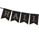 Fekete papír Halloween banner 175 cm – DIY girland dekorációhoz