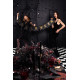 Fekete papír Halloween banner 175 cm – DIY girland dekorációhoz