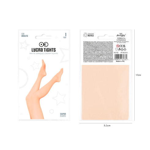 Ženske krem nogavice za kostum in zabavo