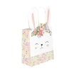 Pungă cadou mică de Paște cu iepuraș și flori