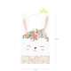 Darčeková taška zajačik s kvetmi malá na Veľkú noc