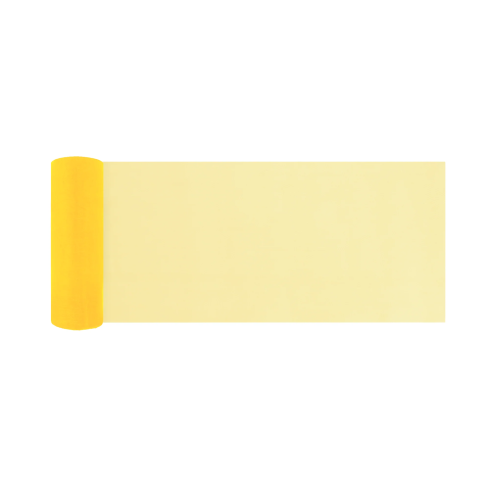 Dekoračná organza žltá 16x900 cm na party výzdobu