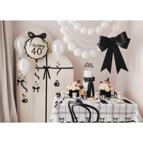 Dekorativni biserni venček, bel, 5 m – biseri 12 mm na kolutu