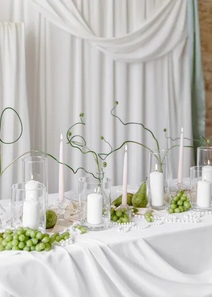 Dekorativni biserni venček, bel, 5 m – biseri 12 mm na kolutu