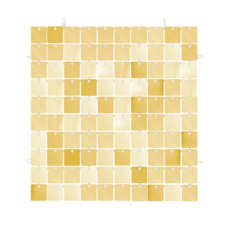 Dekorační plastový flitrový panel 30x30 cm jasně zlatý