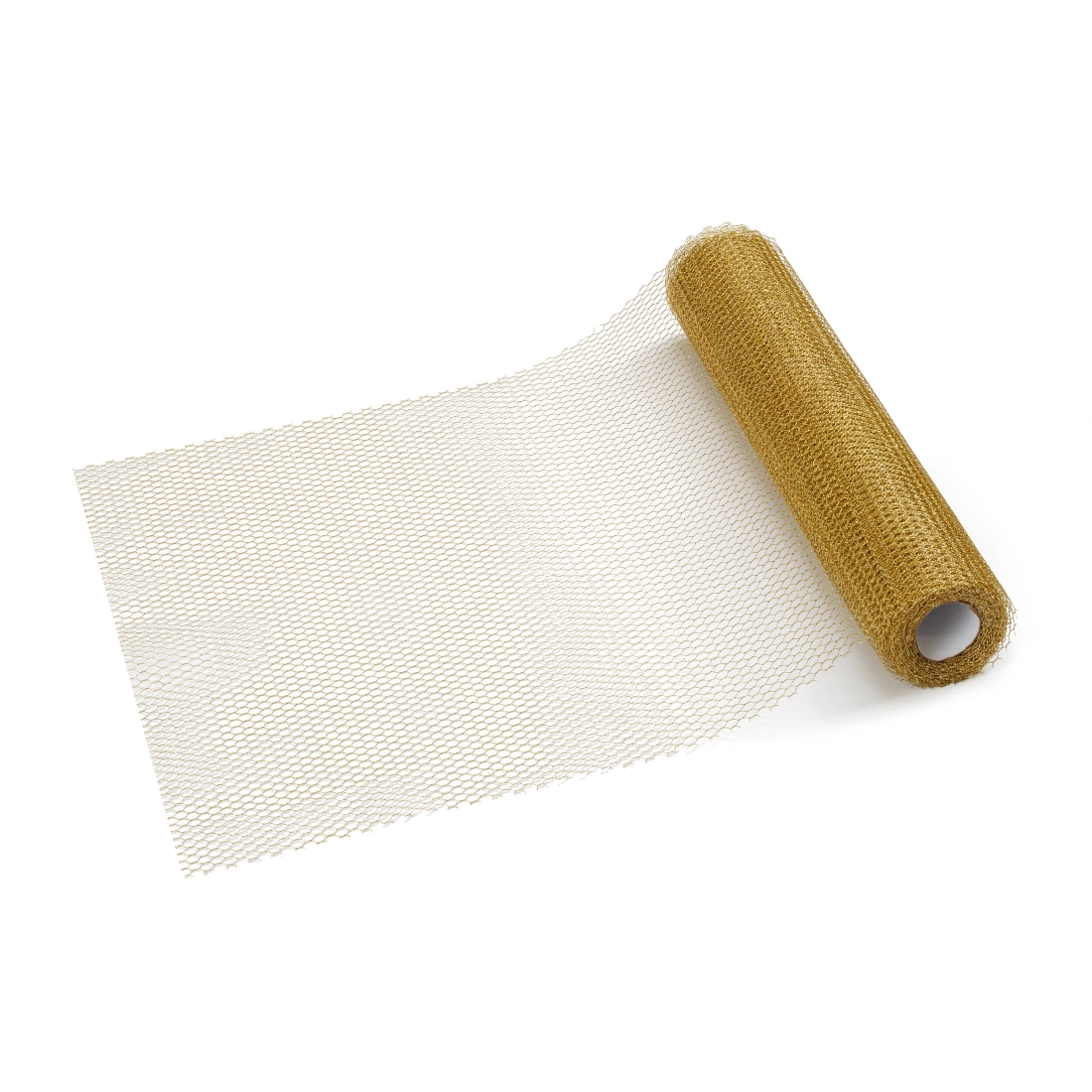 Runner decorativ din plasă, auriu, 36 cm x 9 m – pentru masă și aranjamente