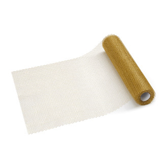Dekorativni mrežasti tekač v zlati barvi 36 cm x 9 m – za mizo in aranžiranje