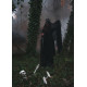 Dekoratív csontváz Halloweenra, 5 darabos szett, fehér, beltérre és kültérre