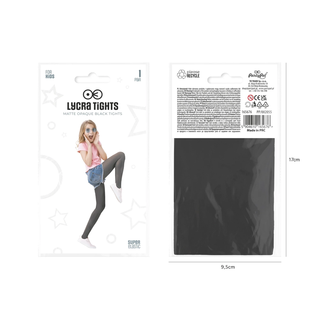 Dječje crne tajice za karneval i zabave