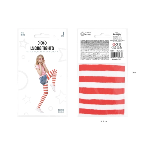 Dresuri copil cu dungi pentru carnaval alb-roșii