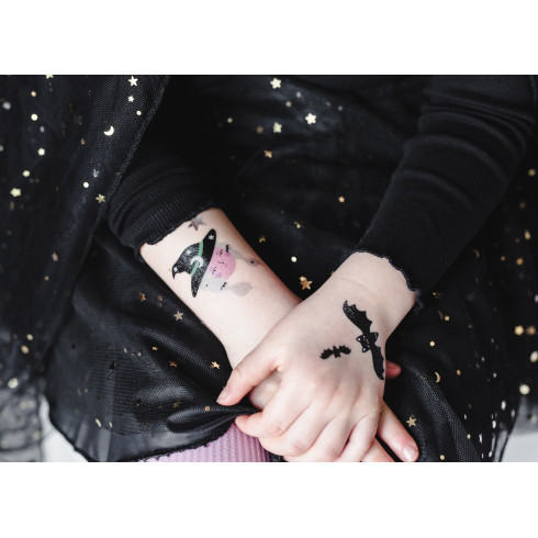 Začasne tetovaže za noč čarovnic – set 20 motivov za otroke in odrasle