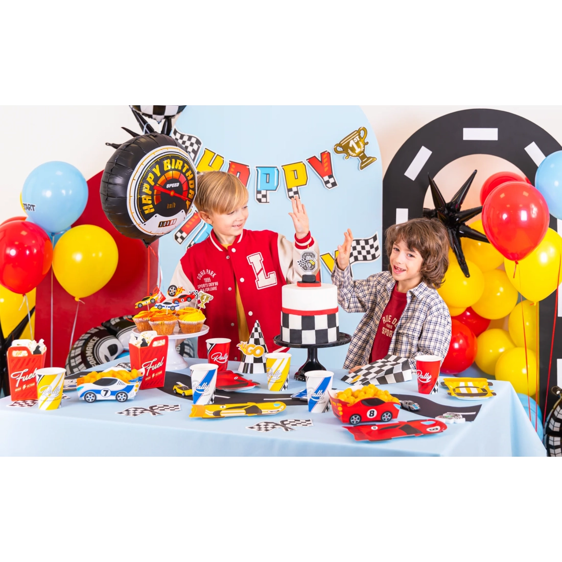 Dočasné tetovania Race On set 14 ks na detskú párty