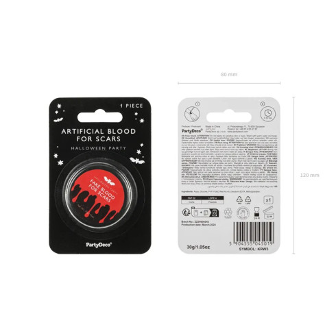 Lažna kri za brazgotine, gost gel za rane, 30 g – Halloween učinek