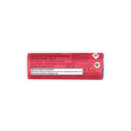 Színes füstgránátok, piros, 5 db