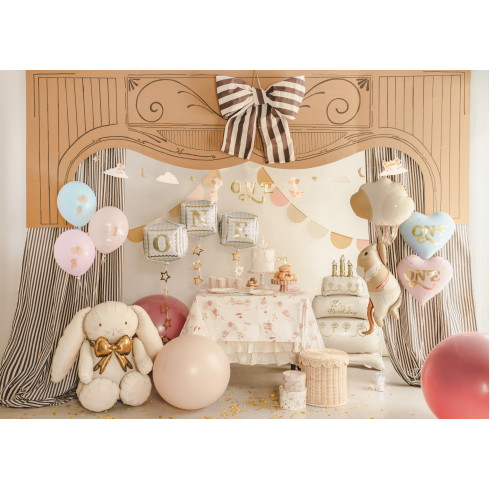 Fóliové balóniky kocky ONE, mix farieb, 3 ks