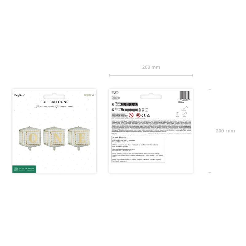 ONE kocka fólia lufik, színkeverék, 3 db